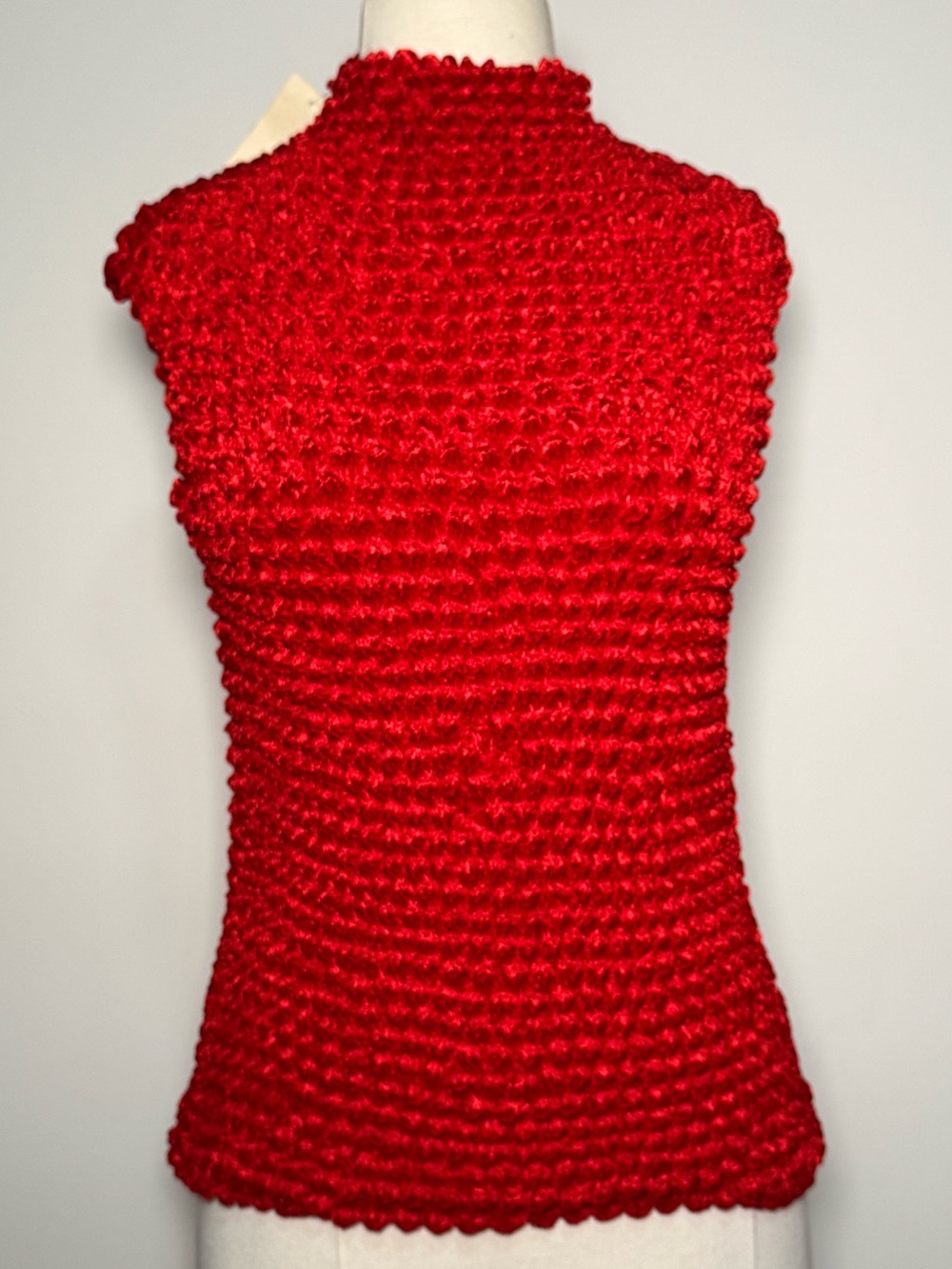 Y2K Vintage Puff Popcorn Scrunchie Top Bright Red Very Stretchy! NWT Video